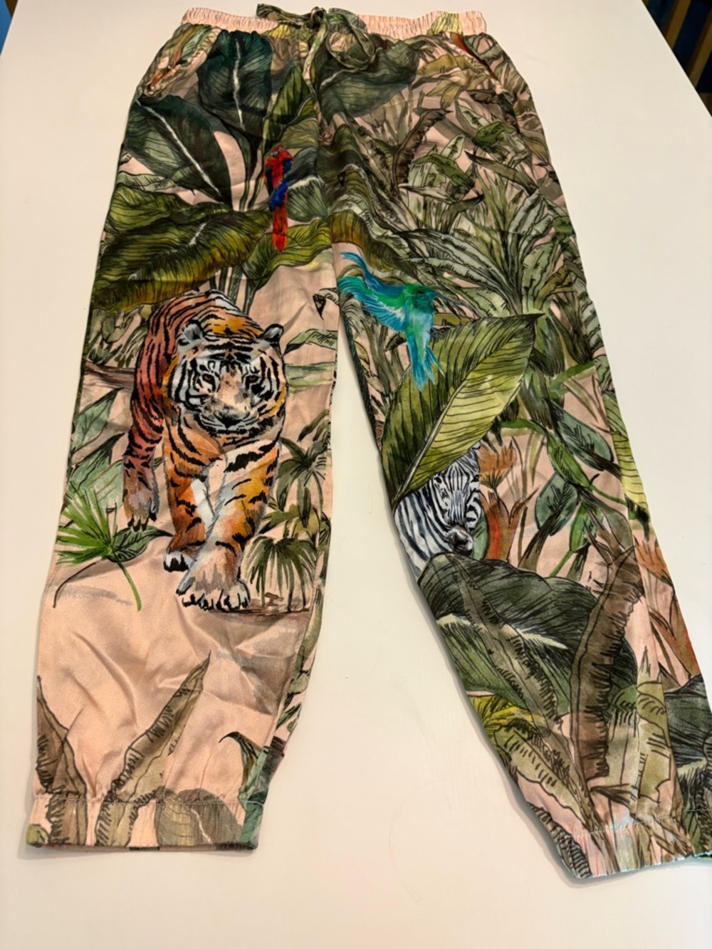 Johnny Was Silk Jogger jungle Oviedo size small